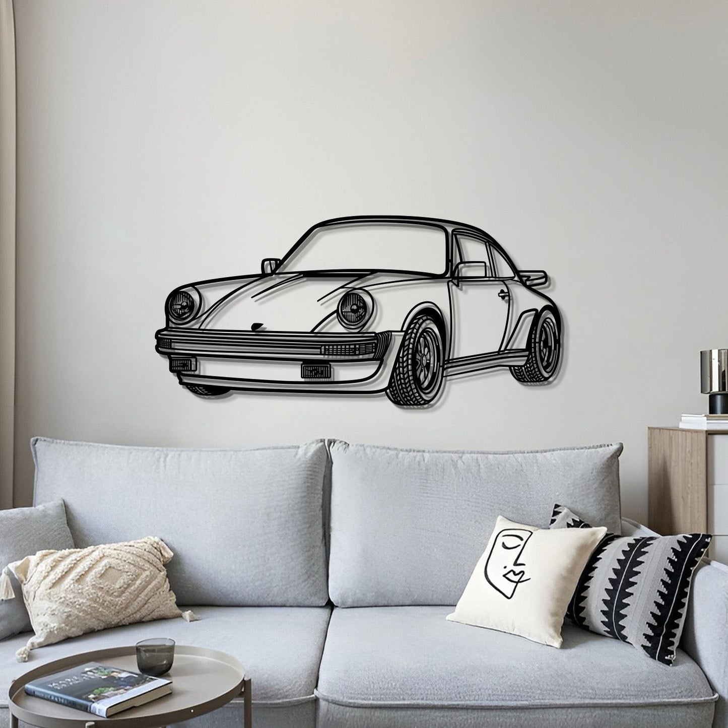 911 930 Perspective Metal Car Wall Art - MT0459 - MT0459B69L-MT0459B80L-MT0459B99L-MT0459B115L-MT0459B140L-  DRIVEN - 4