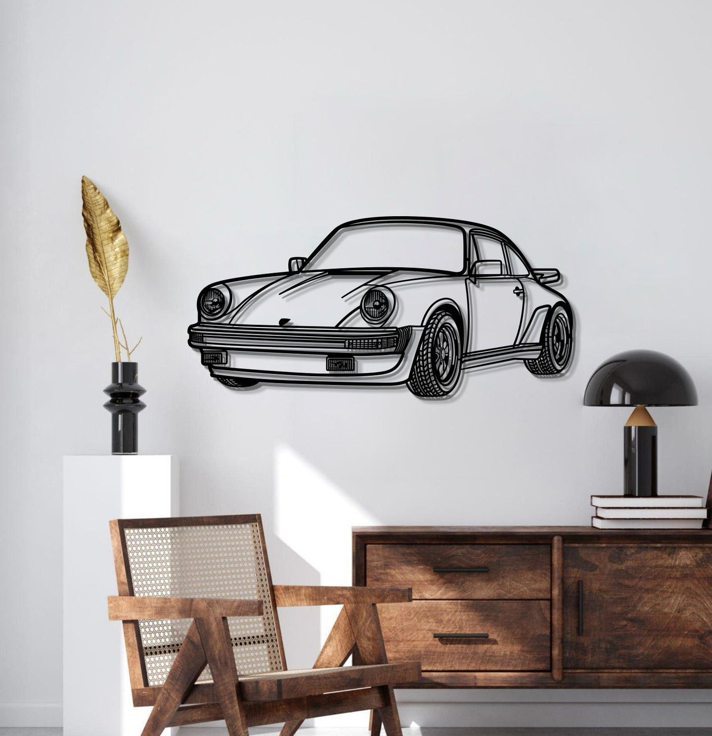 911 930 Perspective Metal Car Wall Art - MT0459 - MT0459B69L-MT0459B80L-MT0459B99L-MT0459B115L-MT0459B140L-  DRIVEN - 2