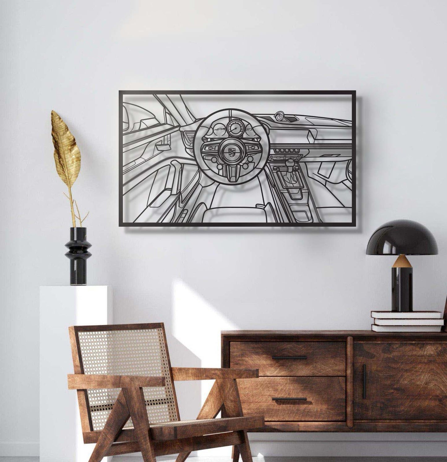 911 GT3 992 Driver's Cockpit Metal Frame Wall Art - MT1470 - MT1470B99-MT1470B115-MT1470B140-  DRIVEN - 5