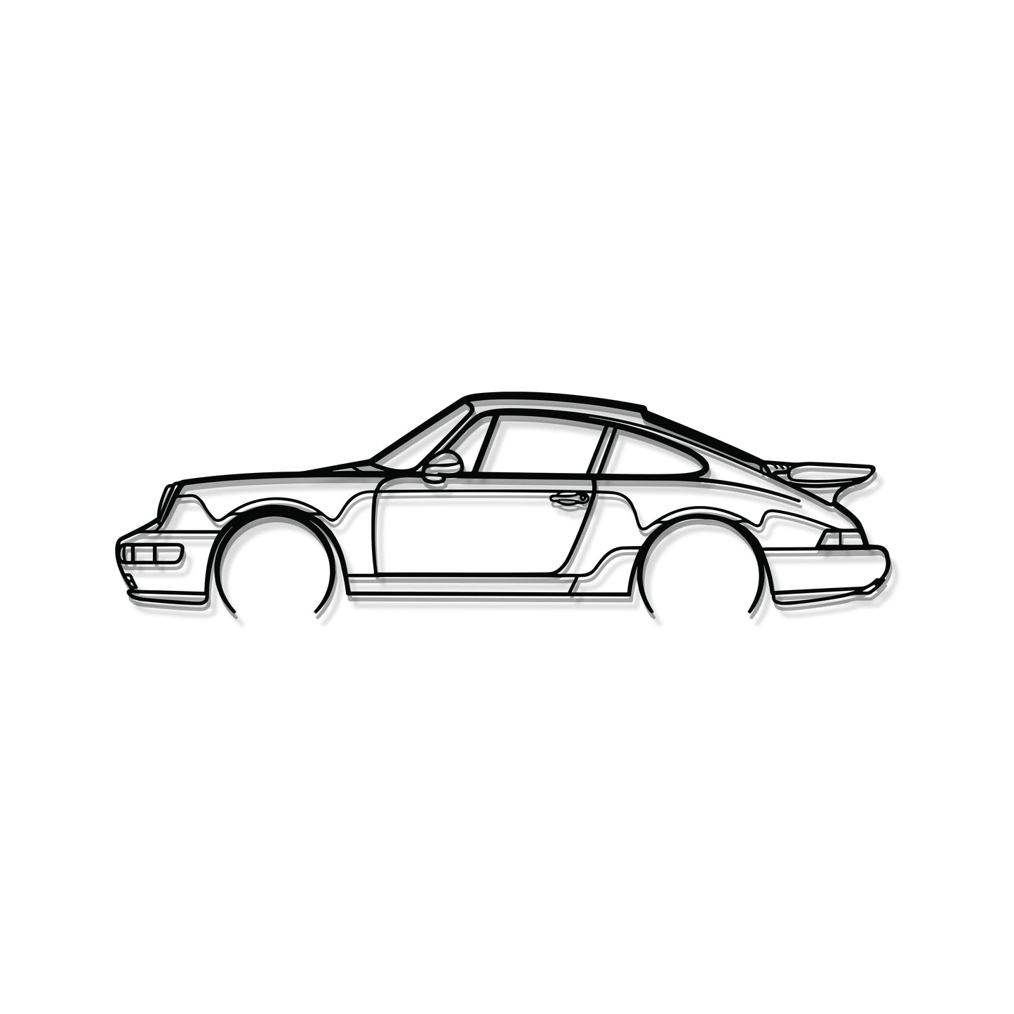 911 Turbo Model 964 Detailed Metal Car Wall Art - MT0873 - MT0873B49L-MT0873B69L-MT0873B80L-MT0873B99L-MT0873B120L-  DRIVEN - 8