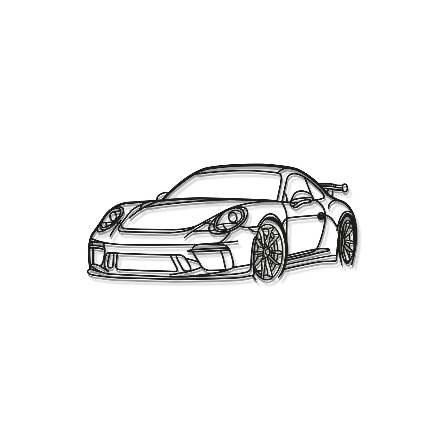 911 GT3 Model 991 Perspective Metal Car Wall Art  - MT0852 - MT0852B49L-MT0852B69L-MT0852B99L-MT0852B115L-MT0852B140L-  DRIVEN - 8