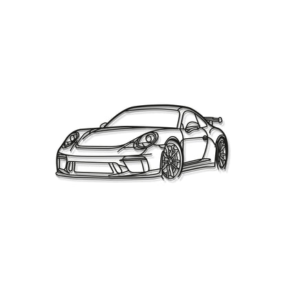 911 GT3 Model 991 Perspective Metal Car Wall Art  - MT0852 - MT0852B49L-MT0852B69L-MT0852B99L-MT0852B115L-MT0852B140L-  DRIVEN - 8