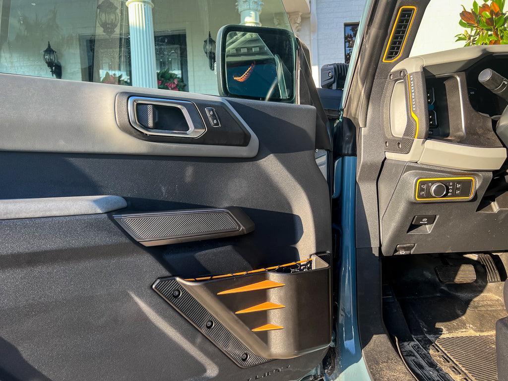 Printed Series ABS Bin Fin Overlays (Front) - 2021+ Bronco - 21BRONCOABSFBINPT-AB-21BRONCOABSFBINPT-A51-21BRONCOABSFBINPT-CG-21BRONCOABSFBINPT-CBG-21BRONCOABSFBINPT-CODE-  DRIVEN - 2