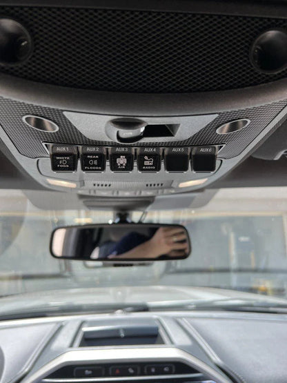 Printed Series Auxiliary Switch Labels (Upfitter) - 2017-2020 F-150 Raptor, 2017-2022 F-250 / F-350 Super Duty / 2024+ Grenadier - 17FORDSDAUX-WTOBL-17FORDSDAUX-BOOBL-17FORDSDAUX-V51-  DRIVEN - 5