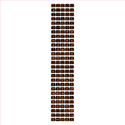 Printed Series Auxiliary Switch Labels (Upfitter) - 2021+ Bronco / F-150 Tremor / F-150 Raptor / Ranger Tremor / 2023+ Super Duty / 25+ Bronco Sport - 21BRCOAUX-SYMBOLS-21BRCOAUX-WTOBL-21BRCOAUX-BTOWL-21BRCOAUX-BTBOL-21BRCOAUX-BOTBL-  DRIVEN - 9