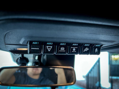 Printed Series Auxiliary Switch Labels (Upfitter) - 2021+ Bronco / F-150 Tremor / F-150 Raptor / Ranger Tremor / 2023+ Super Duty / 25+ Bronco Sport - 21BRCOAUX-SYMBOLS-21BRCOAUX-WTOBL-21BRCOAUX-BTOWL-21BRCOAUX-BTBOL-21BRCOAUX-BOTBL-  DRIVEN - 2