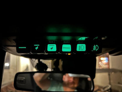 Printed Series Auxiliary Switch Labels (Upfitter) - 2021+ Bronco / F-150 Tremor / F-150 Raptor / Ranger Tremor / 2023+ Super Duty / 25+ Bronco Sport - 21BRCOAUX-SYMBOLS-21BRCOAUX-WTOBL-21BRCOAUX-BTOWL-21BRCOAUX-BTBOL-21BRCOAUX-BOTBL-  DRIVEN - 11