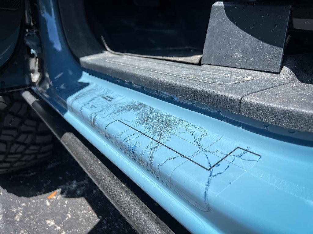 Printed Series Door Sill Protectors - 2021+ Bronco 2/4 Door - 21BRONCOPSDS-2BOT-21BRONCOPSDS-4BOT-21BRONCOPSDS-2BTC-21BRONCOPSDS-4BTC-21BRONCOPSDS-2OBX-  DRIVEN - 6