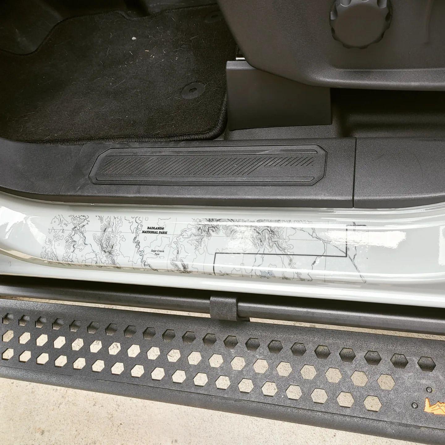 Printed Series Door Sill Protectors - 2021+ Bronco 2/4 Door - 21BRONCOPSDS-2BOT-21BRONCOPSDS-4BOT-21BRONCOPSDS-2BTC-21BRONCOPSDS-4BTC-21BRONCOPSDS-2OBX-  DRIVEN - 9