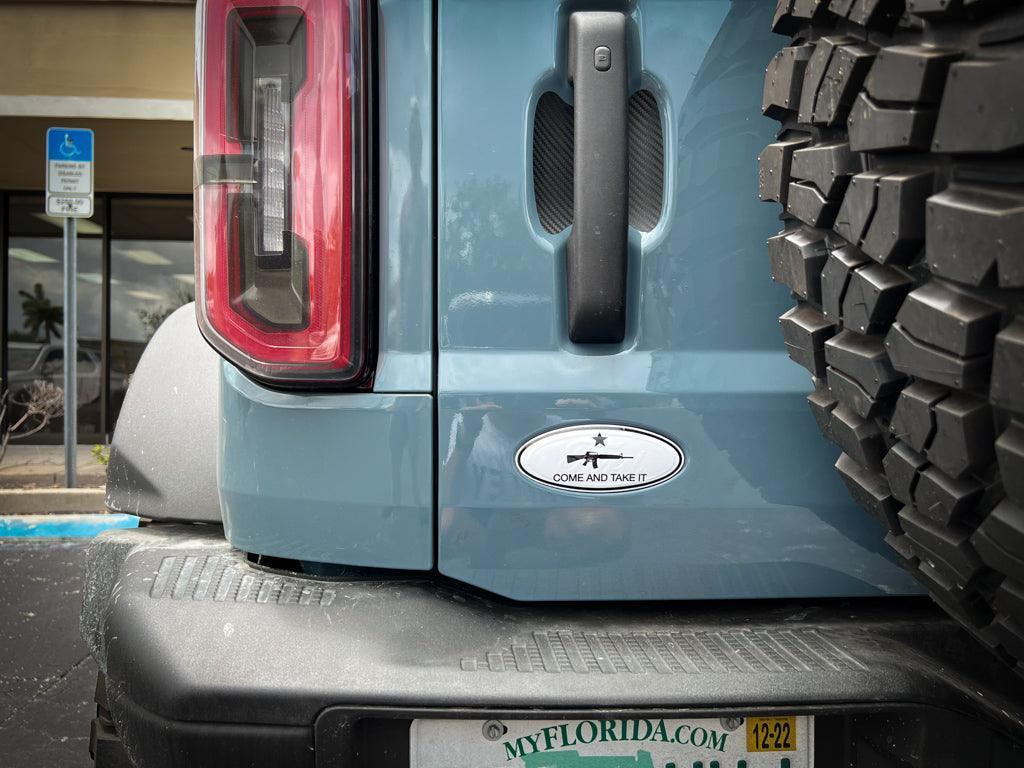 Printed Series Ford Bronco Rear Oval Emblem Overlays (Full Print) - 2021+ Bronco / Bronco Sport - 21BRONCOVPT-BFAB-21BRONCOVPT-BFA51-21BRONCOVPT-BFCG-21BRONCOVPT-BFCBG-21BRONCOVPT-BFCO-  DRIVEN - 8