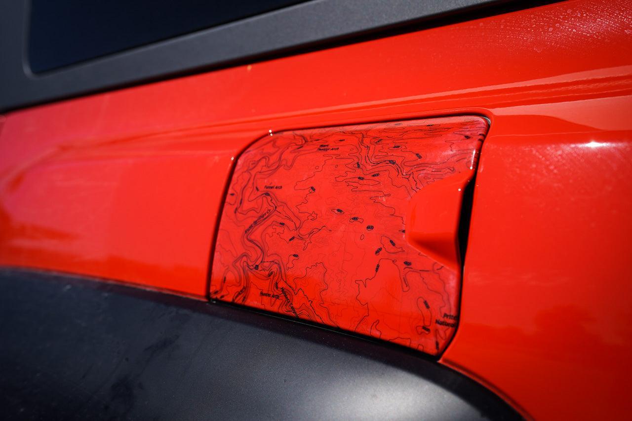 Printed Series Fuel Door Overlay - 2021+ Bronco Raptor - 21BRONCORAPFUEL-MT-  DRIVEN - 2