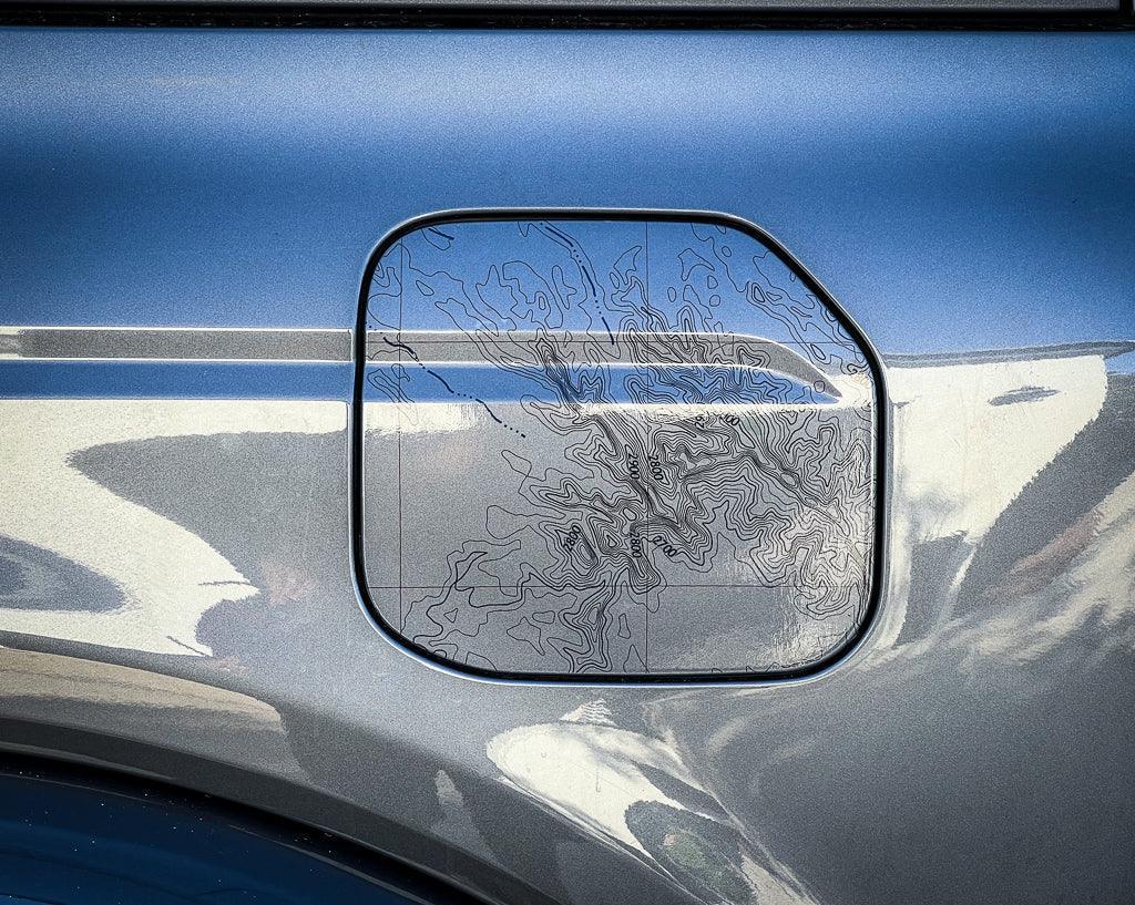 Printed Series Fuel Door Overlay - 2021+ Bronco - 21BRONCOPRFUEL-GEN-21BRONCOPRFUEL-BT-21BRONCOPRFUEL-MT-21BRONCOPRFUEL-BBT-21BRONCOPRFUEL-PRM-  DRIVEN - 1