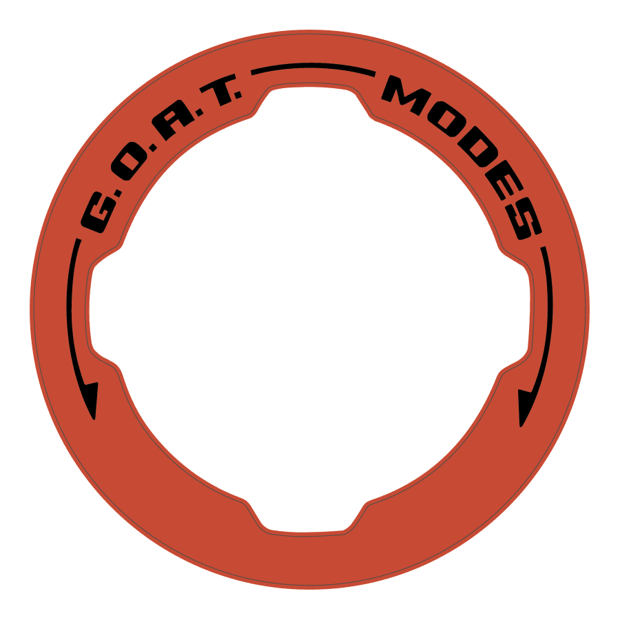 Printed Series GOAT Mode Dial Ring Overlay V2 - 2021+ Bronco - 21FBGOAT-375C-21FBGOAT-BBO-21FBGOAT-GHBM-21FBGOAT-AMB-21FBGOAT-A51-  DRIVEN - 17