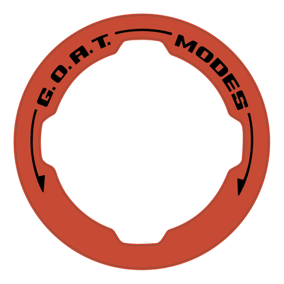 Printed Series GOAT Mode Dial Ring Overlay V2 - 2021+ Bronco - 21FBGOAT-375C-21FBGOAT-BBO-21FBGOAT-GHBM-21FBGOAT-AMB-21FBGOAT-A51-  DRIVEN - 17
