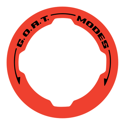 Printed Series GOAT Mode Dial Ring Overlay V2 - 2021+ Bronco - 21FBGOAT-375C-21FBGOAT-BBO-21FBGOAT-GHBM-21FBGOAT-AMB-21FBGOAT-A51-  DRIVEN - 19