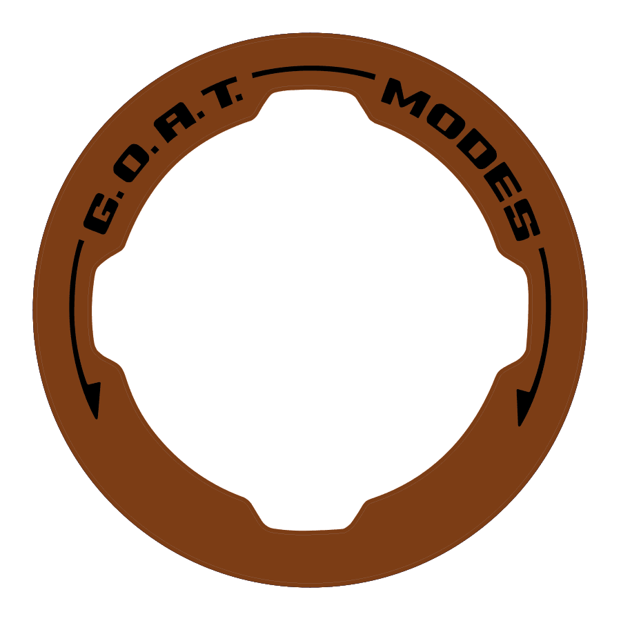 Printed Series GOAT Mode Dial Ring Overlay V2 - 2021+ Bronco - 21FBGOAT-375C-21FBGOAT-BBO-21FBGOAT-GHBM-21FBGOAT-AMB-21FBGOAT-A51-  DRIVEN - 22