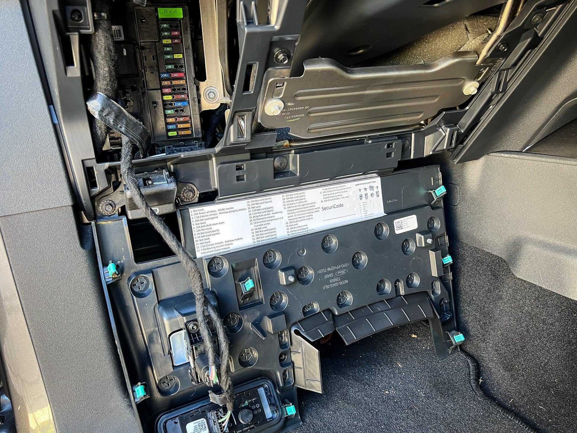 Printed Series Interior Under Steering Wheel Fuses Label - 2021+ Bronco - 21BRONCOINTFUSE-  DRIVEN - 2