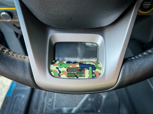 Printed Series Lower Steering Wheel Spoke Overlay - 2021+ Bronco - 21FBLSTRPS-WT-21FBLSTRPS-CAMBKFL-21FBLSTRPS-MCBKFL-21FBLSTRPS-BKBLFL-21FBLSTRPS-TBL-  DRIVEN - 1