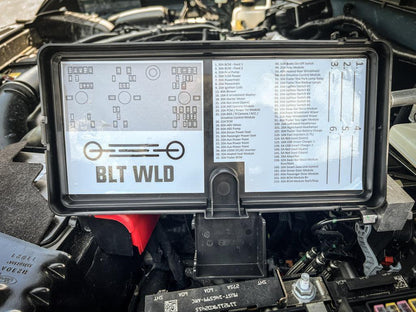Printed Series Underhood Fuse Box Lid Labels - 2021+ Bronco - 21BRONCOUNHDFUSE-3-21BRONCOUNHDFUSE-32025-21BRONCOUNHDFUSE-2-21BRONCOUNHDFUSE-AFTER-21BRONCOUNHDFUSE-AFTER25-  DRIVEN - 4