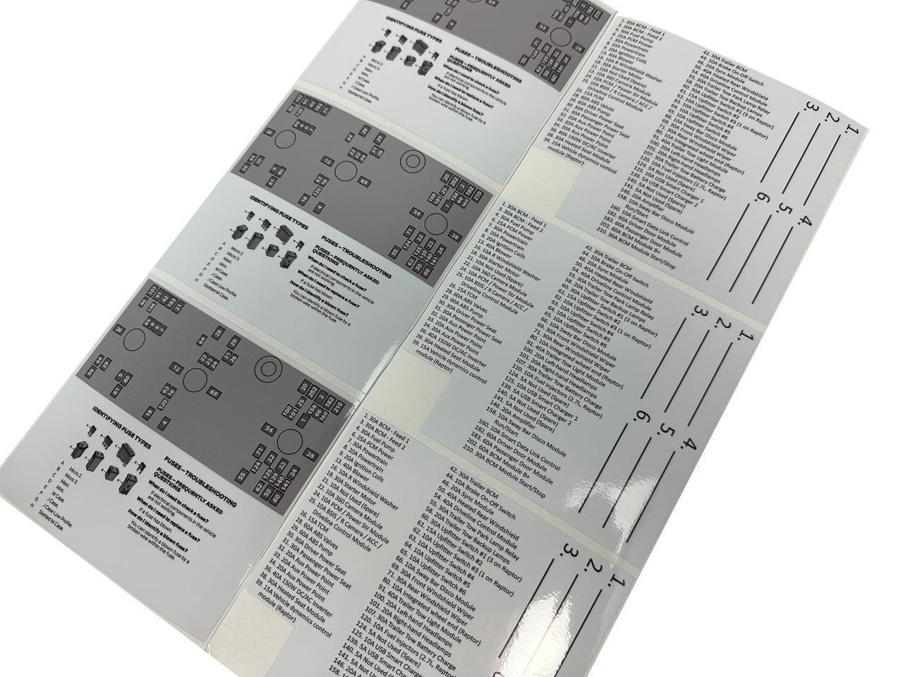Printed Series Underhood Fuse Box Lid Labels - 2021+ Bronco - 21BRONCOUNHDFUSE-3-21BRONCOUNHDFUSE-32025-21BRONCOUNHDFUSE-2-21BRONCOUNHDFUSE-AFTER-21BRONCOUNHDFUSE-AFTER25-  DRIVEN - 5
