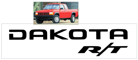 2002-03 Dodge Dakota - DAKOTA  R/T - Tailgate Decal - QG-DT-0203-227-BK-1-QG-DT-0203-227-BK-2-  DRIVEN - 1