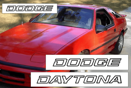 1987-91 Dodge Daytona Decal Kit - QG-DAY-8791-367-BK-1-QG-DAY-8791-367-BK-2-  DRIVEN - 1
