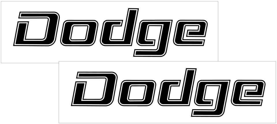 1973-74 Dodge Quarter Panel Decal Set - 3.5" x 17" - QG-CDDA-7374-390-AWH-1-QG-CDDA-7374-390-AWH-2-  DRIVEN - 1