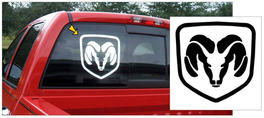 Dodge Ram Head Decal - 12" x 12" - QG-DT-474-BK-1-QG-DT-474-BK-2-  DRIVEN - 1