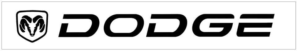 Dodge with Ram Head Windshield Decal - 5" x 40" - QG-CWD-610-SL-1-QG-CWD-610-SL-2-  DRIVEN - 1