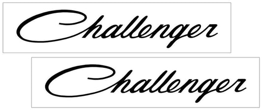 Challenger Script Name Decal Set - Small - 1.9" x 10" - QG-DCH-670-BK-1-QG-DCH-670-BK-2-  DRIVEN - 1