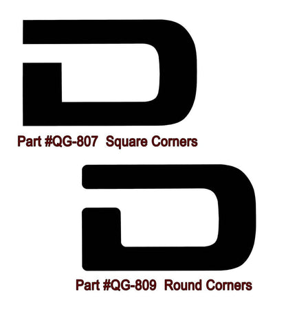 1994-02 Dodge Ram Truck - Dodge - Tailgate Decal - Square Corners - QG-DT-9498-807-BK-1-QG-DT-9498-807-BK-2-  DRIVEN - 2