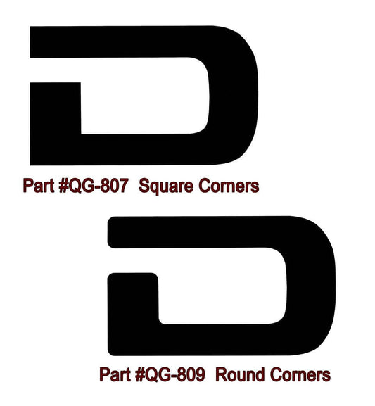 1994-02 Dodge Ram Truck - Dodge - Tailgate Decal - Round Corners - QG-DT-9402-809-BK-1-QG-DT-9402-809-BK-2-  DRIVEN - 2