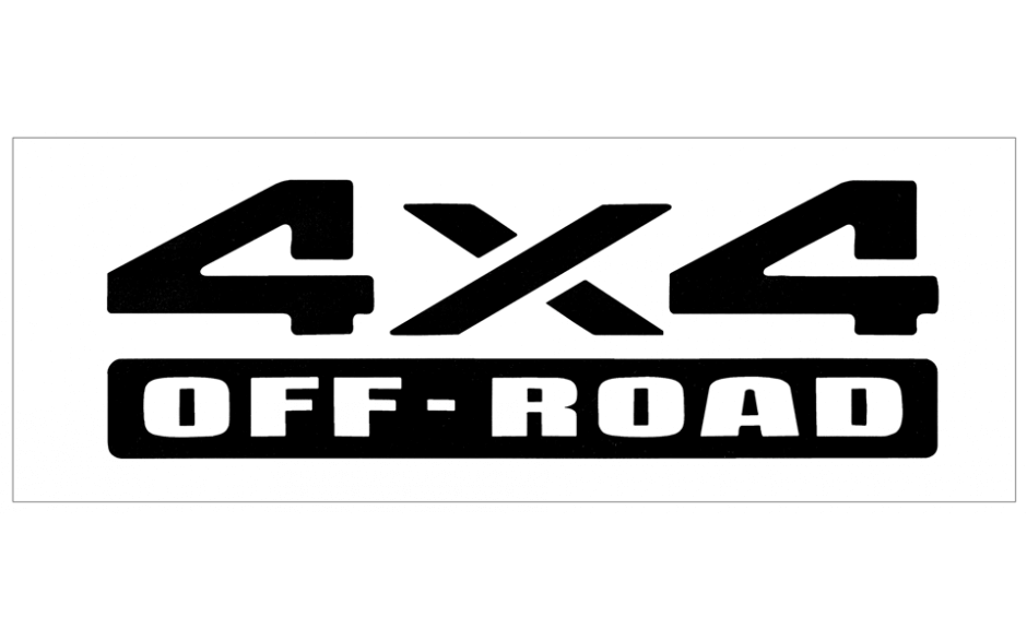 2001 Dodge 1500 2500 3500 Truck - Tailgate Decal - 4X4 OFF - ROAD - One Color Decal - QG-DT-01-812-BK-1-QG-DT-01-812-BK-2-  DRIVEN - 1