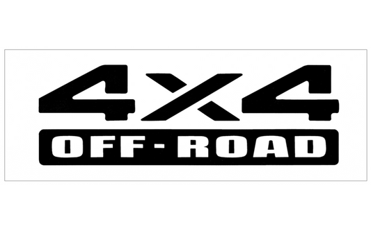 2001 Dodge 1500 2500 3500 Truck - Tailgate Decal - 4X4 OFF - ROAD - One Color Decal - QG-DT-01-812-BK-1-QG-DT-01-812-BK-2-  DRIVEN - 1