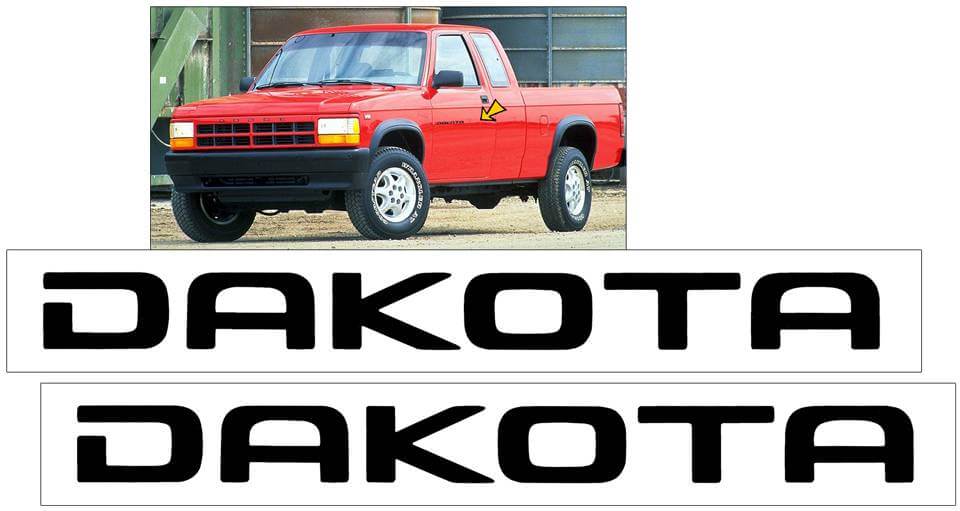 1987-03 Dodge Dakota - DAKOTA - Door Decal Set - QG-DT-8795-817-BK-1-QG-DT-8795-817-BK-2-  DRIVEN - 1