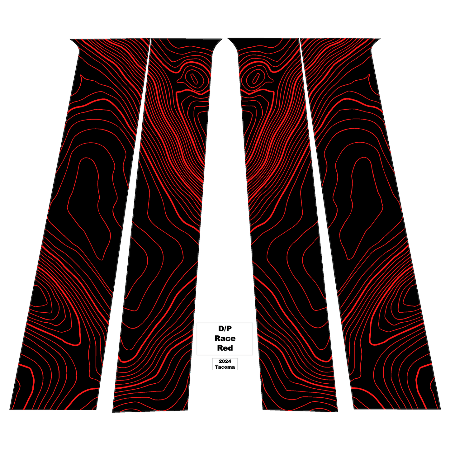 Topographic B Pillar Overlays - 2024+ Tacoma Double Cab / 2025+ 4Runner - 24TACOBPILLAR-ARG-24TACOBPILLAR-CBNG-24TACOBPILLAR-CG-24TACOBPILLAR-DS-24TACOBPILLAR-RR-  DRIVEN - 16