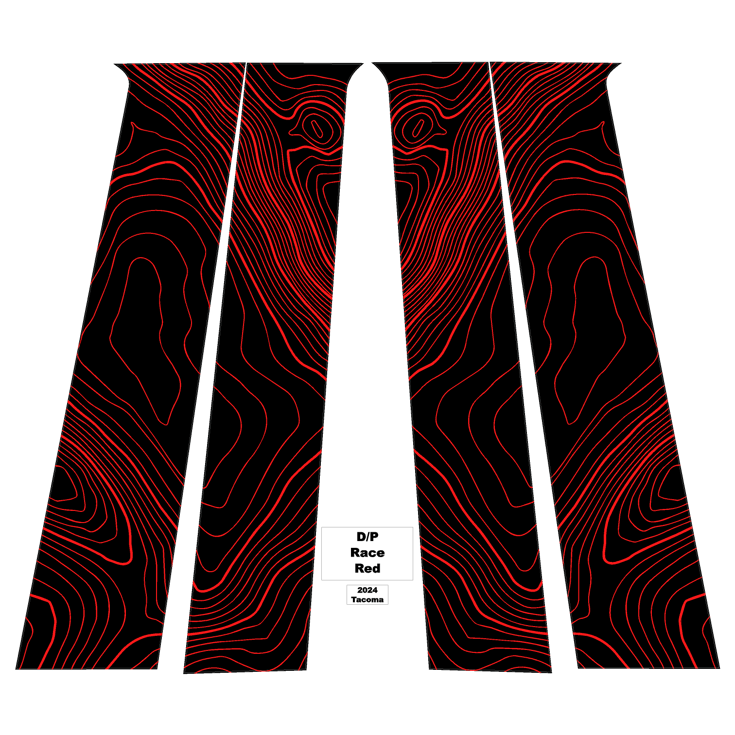 Topographic B Pillar Overlays - 2024+ Tacoma Double Cab / 2025+ 4Runner - 24TACOBPILLAR-ARG-24TACOBPILLAR-CBNG-24TACOBPILLAR-CG-24TACOBPILLAR-DS-24TACOBPILLAR-RR-  DRIVEN - 16