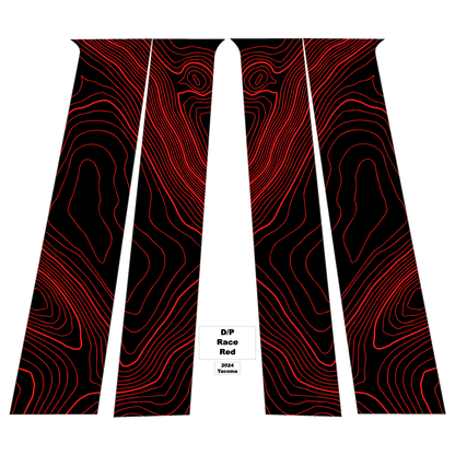 Topographic B Pillar Overlays - 2024+ Tacoma Double Cab / 2025+ 4Runner - 24TACOBPILLAR-ARG-24TACOBPILLAR-CBNG-24TACOBPILLAR-CG-24TACOBPILLAR-DS-24TACOBPILLAR-RR-  DRIVEN - 16