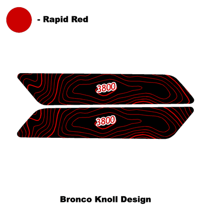 Topo Interior Front Door Grab Handle Overlay Kit (Printed + Laser Series) - 2021+ Bronco