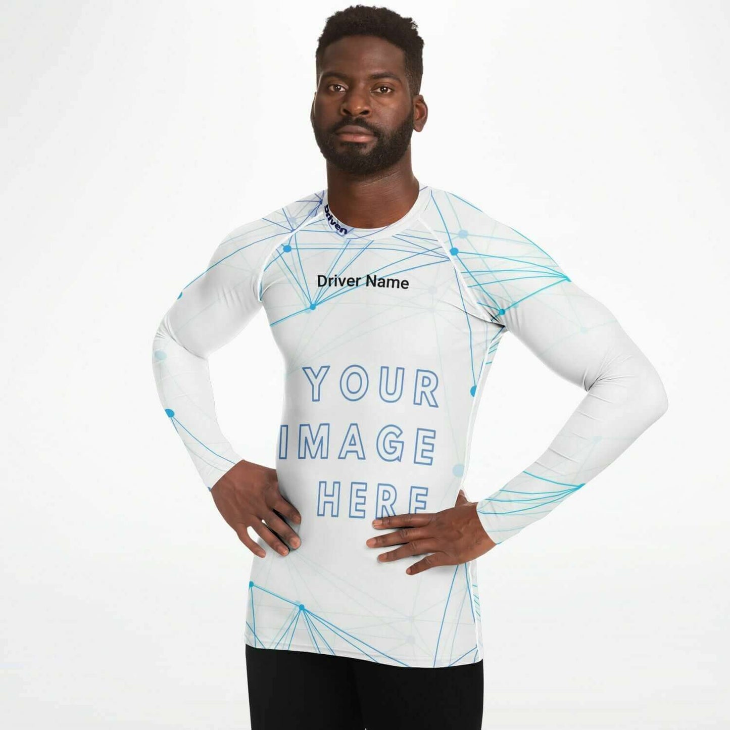 DRIVEN - Personalized Long Sleeve Men's Underwear Top -V1