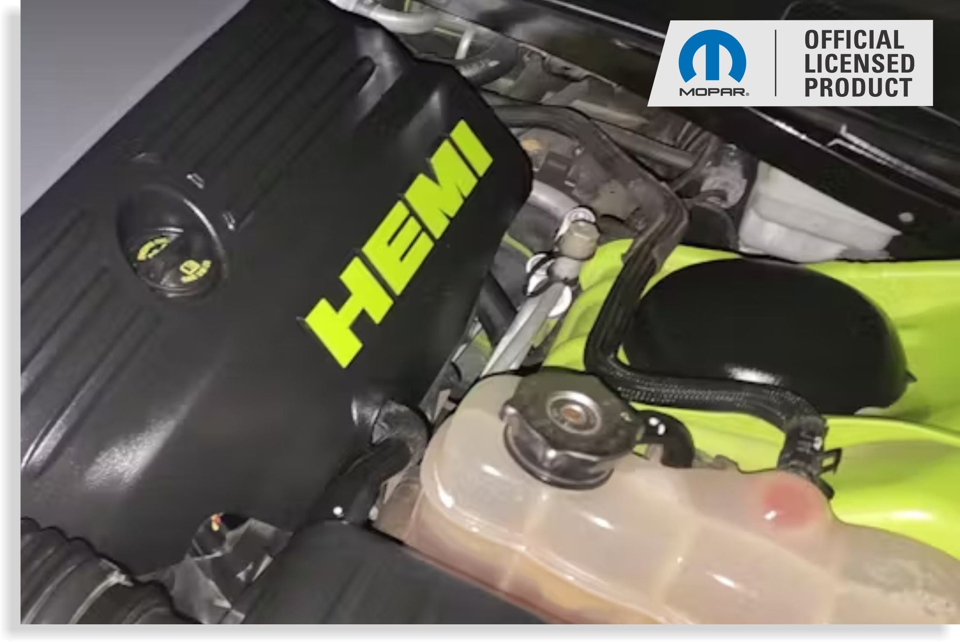 HEMI Lettering Engine Cover Decals - 06-23 Charger R/T - Charger:EC-HEMI-01-Charger:EC-HEMI-02-Charger:EC-HEMI-03-Charger:EC-HEMI-04-Charger:EC-HEMI-05-  DRIVEN - 4
