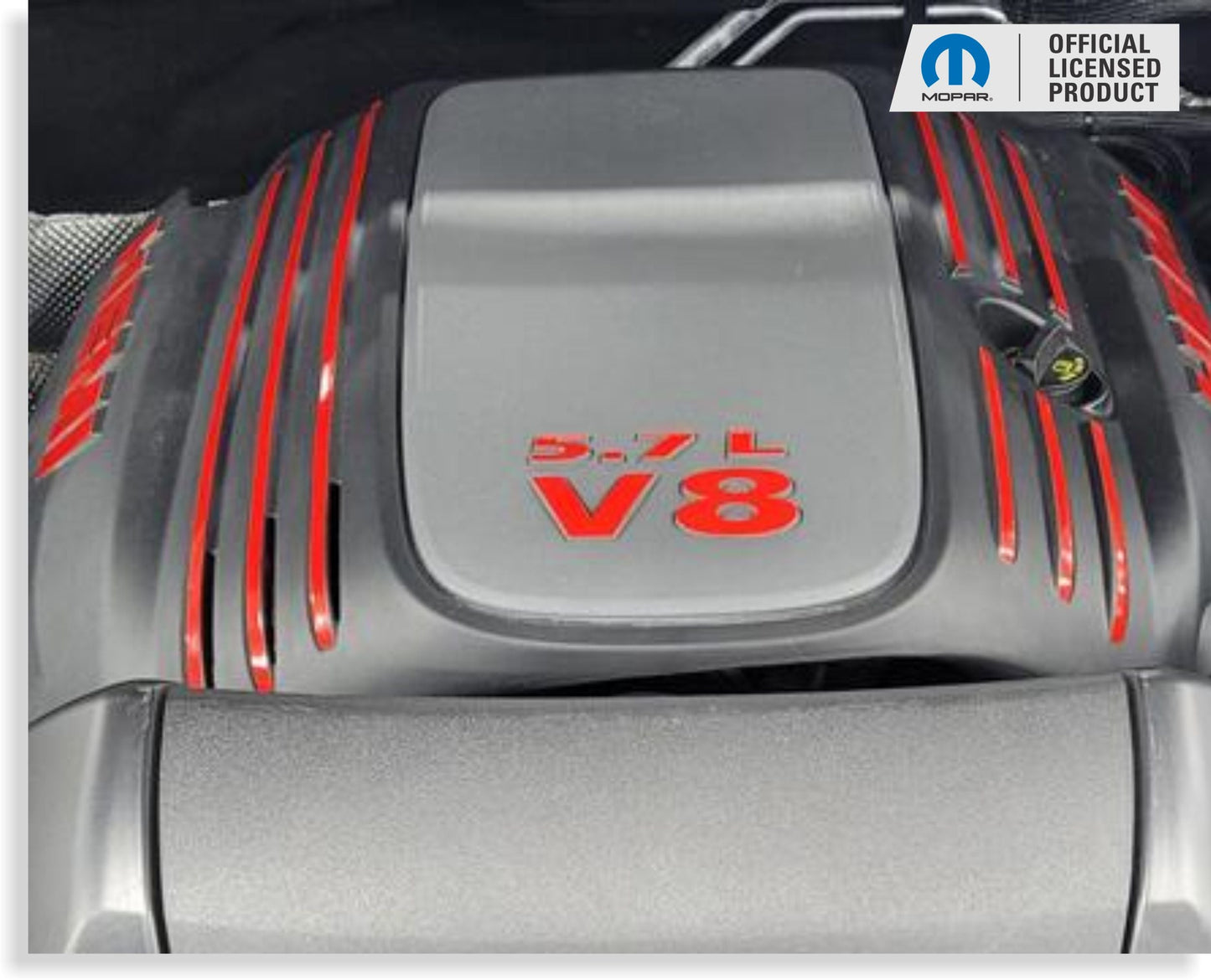 Engine Cover STRIPE Decals - 11-24 Durango 5.7L - Durango:EC-Stripes-01-Durango:EC-Stripes-02-Durango:EC-Stripes-03-Durango:EC-Stripes-04-Durango:EC-Stripes-05-  DRIVEN - 6