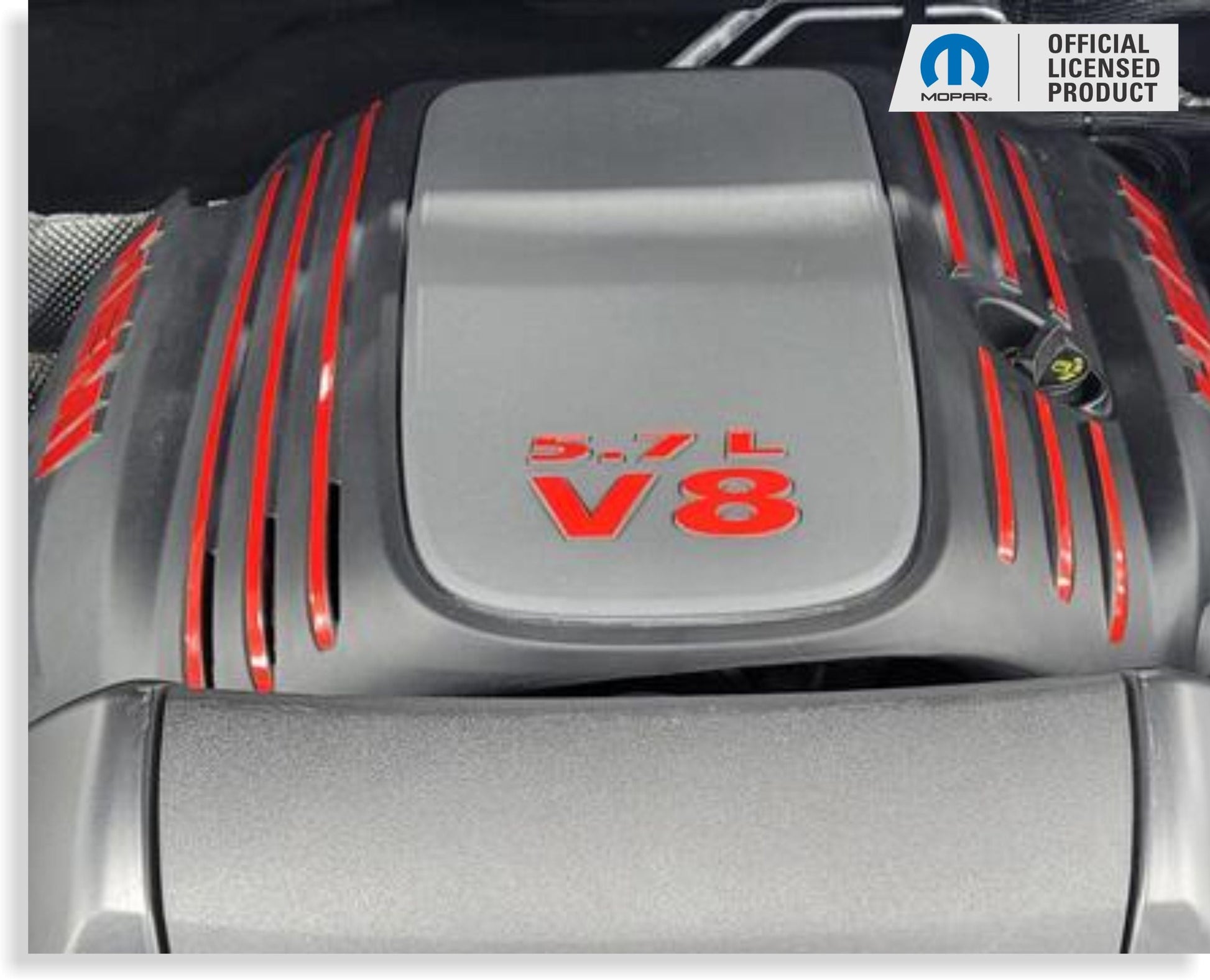 Engine Cover STRIPE Decals - 11-24 Durango 5.7L - Durango:EC-Stripes-01-Durango:EC-Stripes-02-Durango:EC-Stripes-03-Durango:EC-Stripes-04-Durango:EC-Stripes-05-  DRIVEN - 6