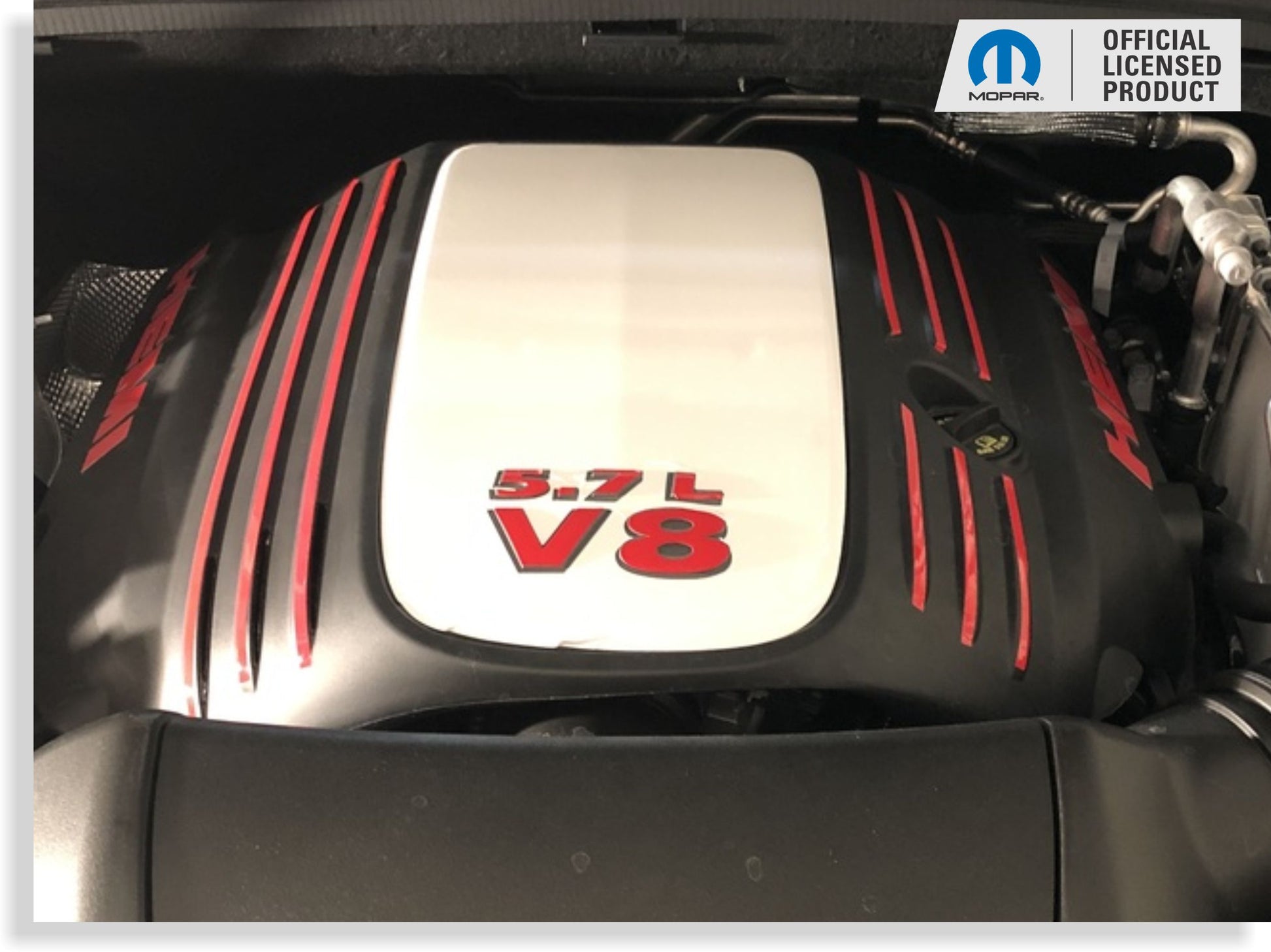 Engine Cover STRIPE Decals - 11-24 Durango 5.7L - Durango:EC-Stripes-01-Durango:EC-Stripes-02-Durango:EC-Stripes-03-Durango:EC-Stripes-04-Durango:EC-Stripes-05-  DRIVEN - 2