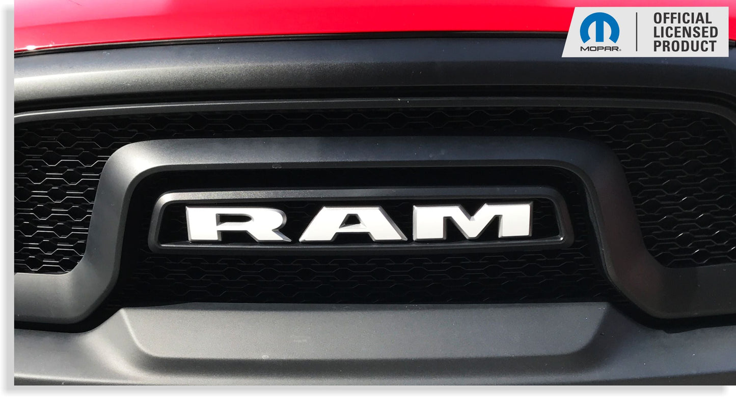 RAM Grille Emblem Overlay Decal   - 2019-2024 Ram 1500 Classic Warlock - Ram:ClassicWarlock-Front-01-Ram:ClassicWarlock-Front-03-Ram:ClassicWarlock-Front-02-Ram:ClassicWarlock-Front-04-Ram:ClassicWarlock-Front-05-  DRIVEN - 8
