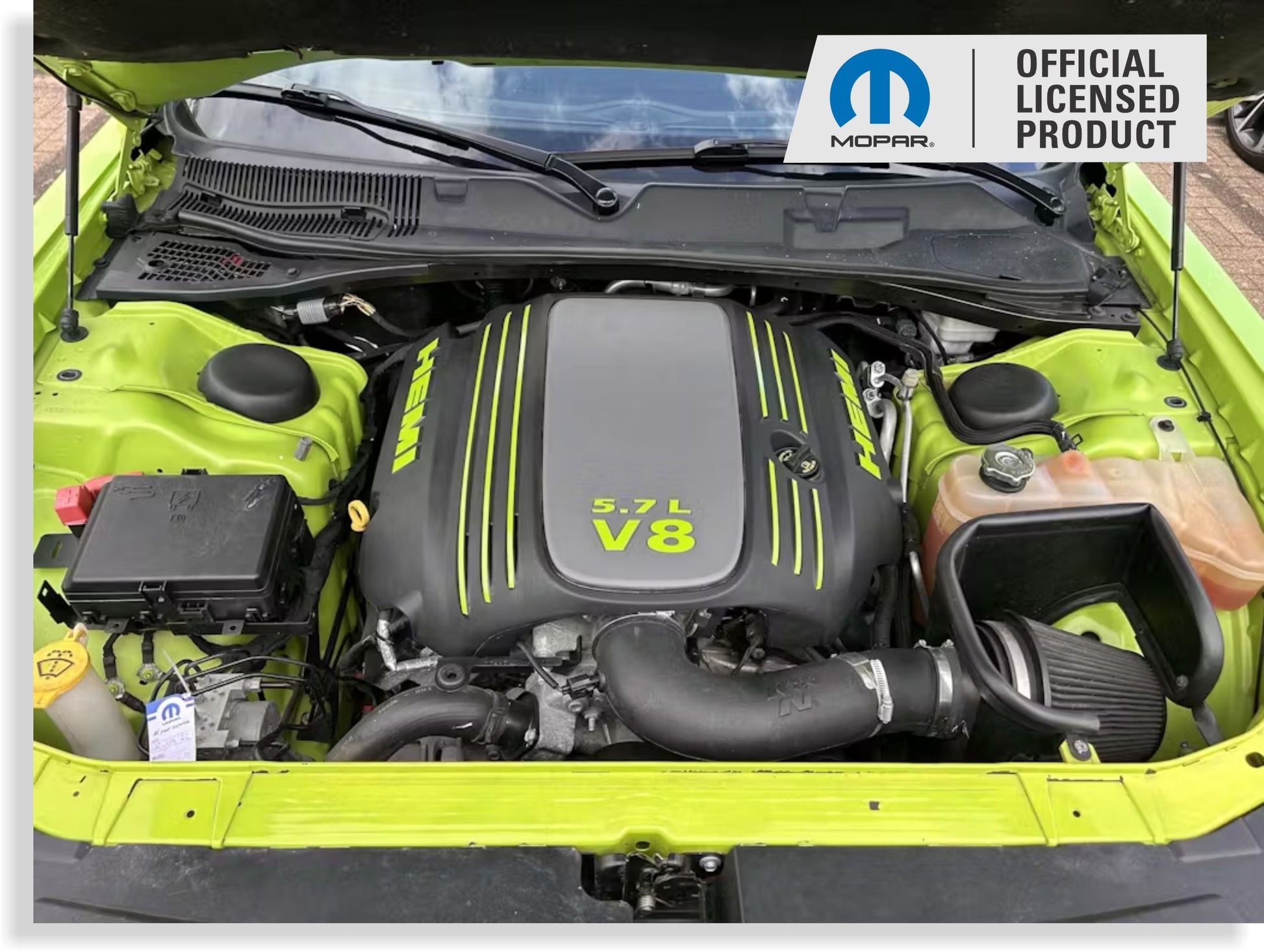Engine Cover STRIPE Decals - 09-23 Challenger 5.7L - Challenger:EC-Stripes-01-Challenger:EC-Stripes-03-Challenger:EC-Stripes-02-Challenger:EC-Stripes-04-Challenger:EC-Stripes-05-  DRIVEN - 6