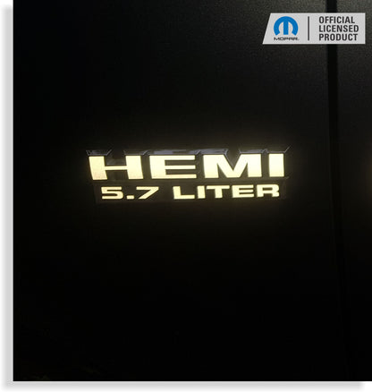 HEMI 5.7 LITER Emblem Overlay Decals - 2006-2012 Ram - sku-44811551604923-sku-44811551637691-sku-44811551670459-sku-44811551703227-sku-44811551735995-  DRIVEN - 1