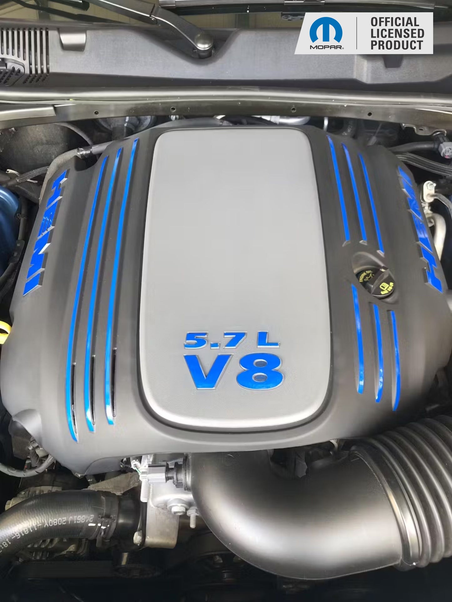 5.7L V8 Engine Cover Letter Overlays - Charger - 5.7LV8-EC-01-5.7LV8-EC-02-5.7LV8-EC-03-5.7LV8-EC-04-5.7LV8-EC-05-  DRIVEN - 5