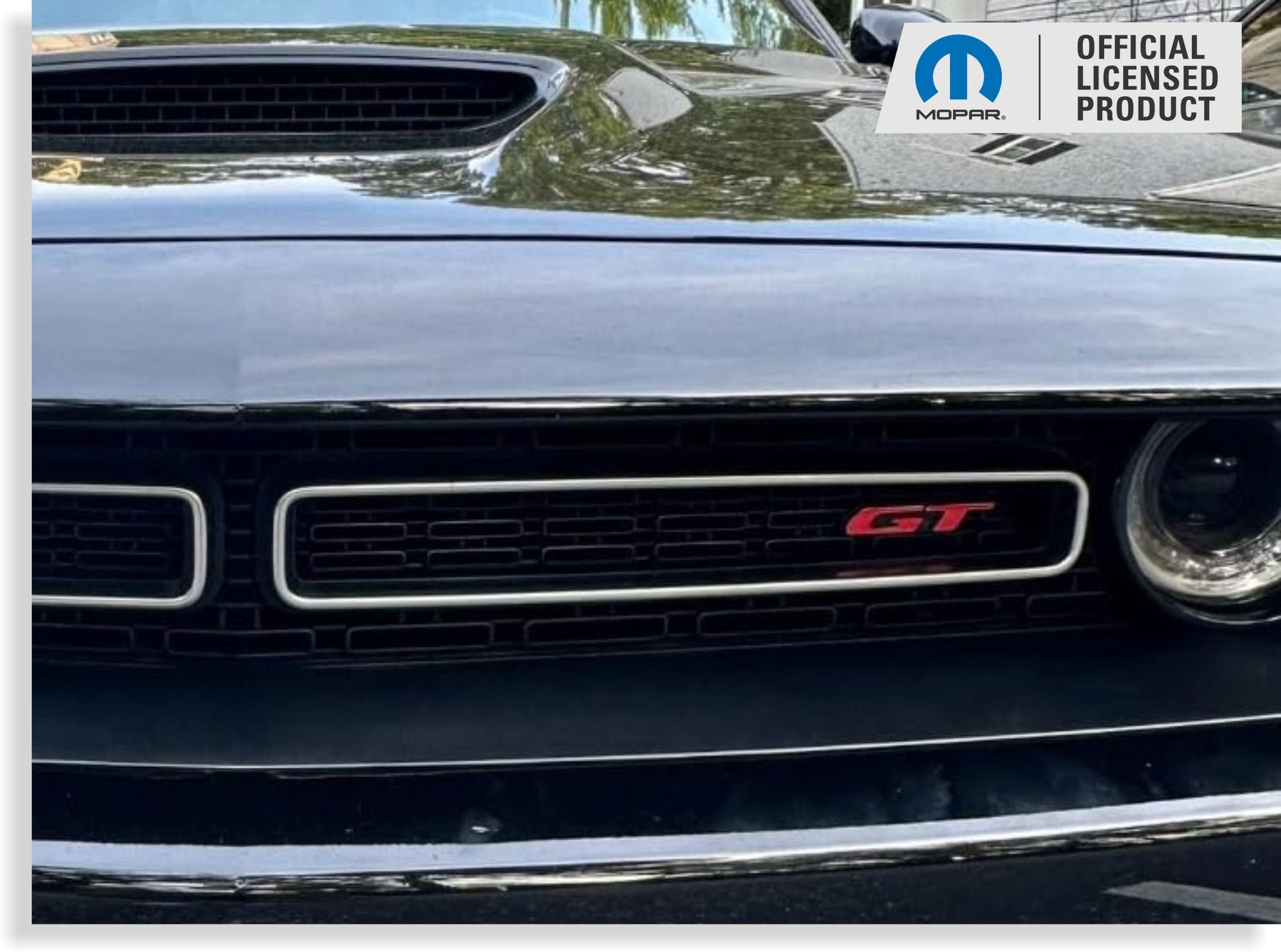 GT Grille Emblem Overlay Decal - 2019-2023 Dodge Challenger GT - sku-44696175247547-sku-44696175313083-sku-44696175378619-sku-44696175444155-sku-44696175509691-  DRIVEN - 6