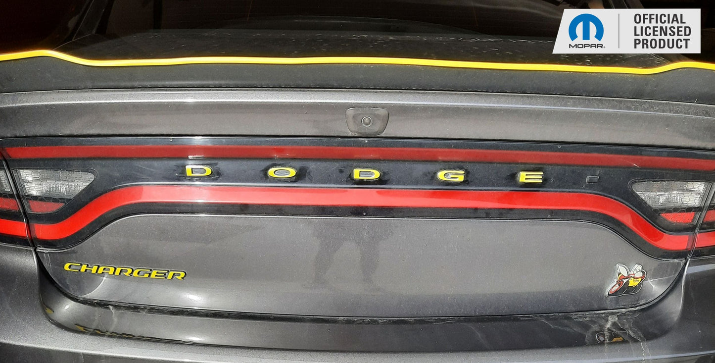 DODGE Trunk Lettering Emblem Overlay Decal - 2011-2023 Charger - Charger:Dodge-TB-01-Charger:Dodge-TB-03-Charger:Dodge-TB-02-Charger:Dodge-TB-04-Charger:Dodge-TB-05-  DRIVEN - 4